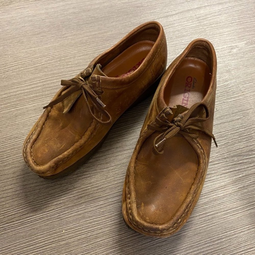 Clarks Originals brown leather Wallabees